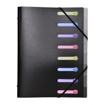 Trieur A4 - 8 Compartiments - Opak - Polypro - Exacompta - Noir