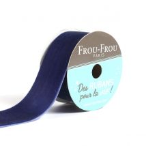 Bobinette Frou-frou - 1,5 M X 25 Mm - Velours - Navy