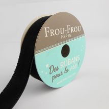 Bobinette Frou-frou - 1,5 M X 16 Mm - Velours - Noir De Jais