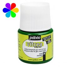 Peinture Vitréa Dépolie Pébéo 45 Ml - Anis