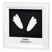 Baby Art - Cadre Moulage my Little Steps Blanc Et Noir - Baby Art