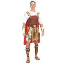 Déguisement gladiateur romain cape rouge homme