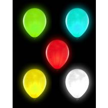 5 Ballons LED multicolores Illooms