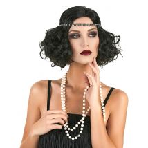 Perruque charleston noire femme