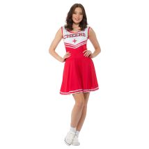 Déguisement pompom girl rouge CHEERS femme