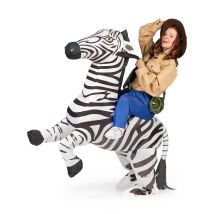 Déguisement zèbre gonflable adulte