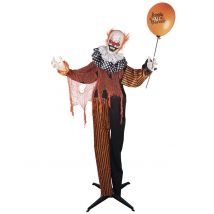 Clown maléfique animé sur pied - 166 cm