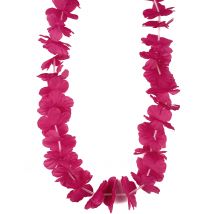 Collier Hawaï rose fuchsia adulte