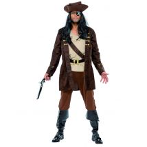 Déguisement pirate veste mi-longue homme