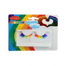 Faux cils courts multicolores adulte