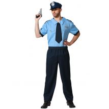 Déguisement policier pantalon bleu homme