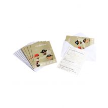 6 Cartons d'invitation avec enveloppes pirate