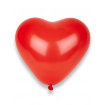 50 Ballons coeurs rouges 32 cm