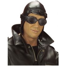 Bonnet aviateur noir adulte