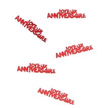 Confettis Joyeux anniversaire rouge passion