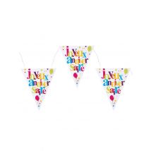 Guirlande fanions anniversaire festif 26 x 22 cm 3 m