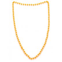 Collier perles orange adulte
