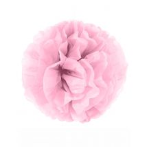 Pompon à suspendre en papier rose 35 cm