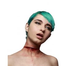 Fausse blessure gorge tranchée adulte Halloween