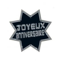 Cut-out étoile joyeux anniversaire VIP 34 x 32 cm