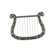 Petite harpe argentée 28 cm