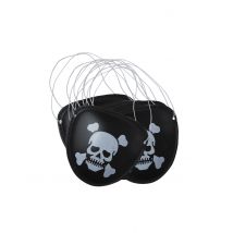 6 Cache oeil pirate plastique