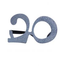 Lunettes âge à paillettes 20 ans