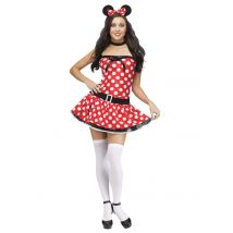 Déguisement souris femme sexy rouge blanc et noir