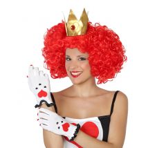 Gants carte coeur rouge adulte