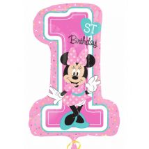 Ballon chiffre 1 aluminiumMinnie 48 X 71 cm