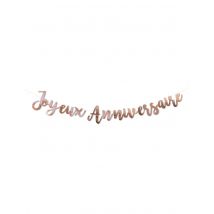 Guirlande Joyeux Anniversaire rose gold 1,80 m