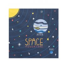 20 Serviettes en papier space adventure 33 x 33 cm