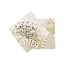 16 Serviettes dorées luxe 33 x 33 cm