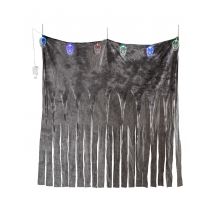 Rideau 6 crânes lumineux 185 x 140 cm