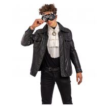 Lunettes mobiles steampunk grise adulte