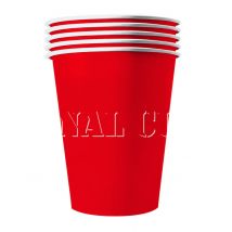20 Gobelets américains carton recyclable rouges 53cl