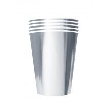 20 Gobelets américains carton recyclable argent 53 cl