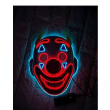Masque clown fou avec LED adulte