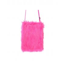 Sac en peluche rose fluo