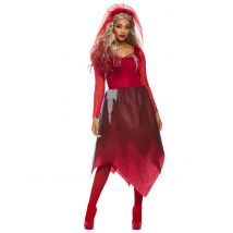 Déguisement mariée rouge femme