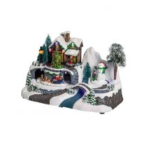 Village de noël lumineux maison 23 x 15 x 16 cm