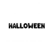 Guirlande ballons aluminium Halloween lettres noires 40 cm