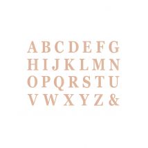 48 Lettres adhésives rose gold 13,5 cm