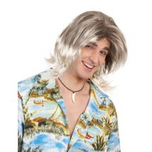 Perruque rétro balayage blond adulte