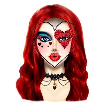 Strass adhésifs reine de cœur visage et corps