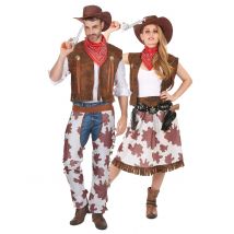 Déguisement de couple cowboy et cowgirl classique adultes