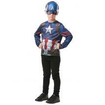 Kit top et masque Captain America enfant