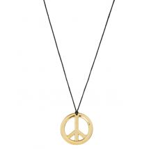 Collier Hippie Or Adulte - Thème: Rétro - Couleur: Doré - Taille: Taille Unique