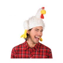 Chapeau De Coq Blanc - Thème: Humour - Couleur: Blanc - Taille: Taille Unique