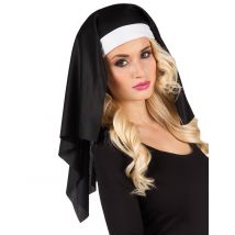Coiffe Nonne Pour Adulte - Thème: Religions - Couleur: Noir - Taille: Taille Unique